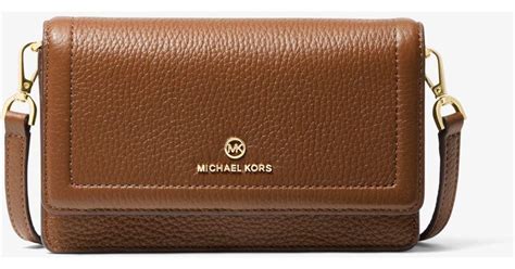 michael michael kors pebbled leather smartphone crossbody